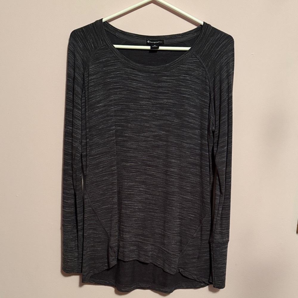 Women's Gray Long Sleeve Top